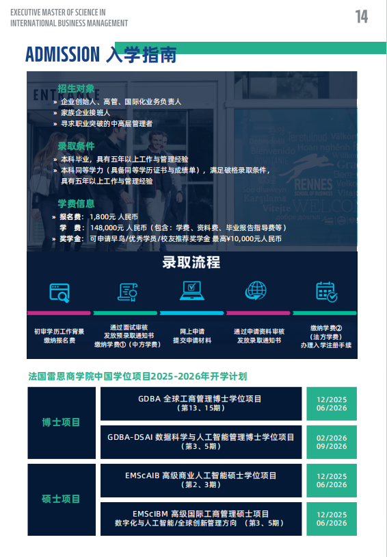 法國雷恩商學(xué)院-高級國際工商管理碩士